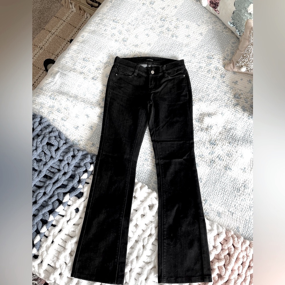 Black bedazzled boot cut jeans